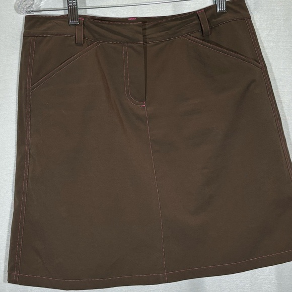 Annika Cutter & Buck Brown Golf Skort -with interior shorts Size 6 Like New - Picture 8 of 10